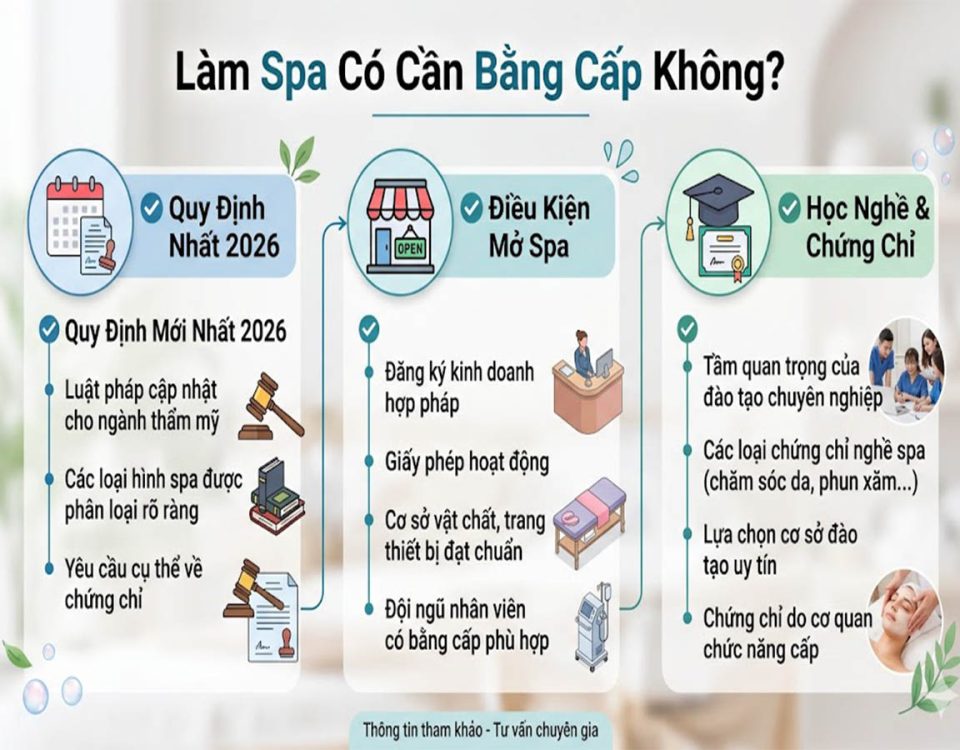 làm spa có cần bằng cấp