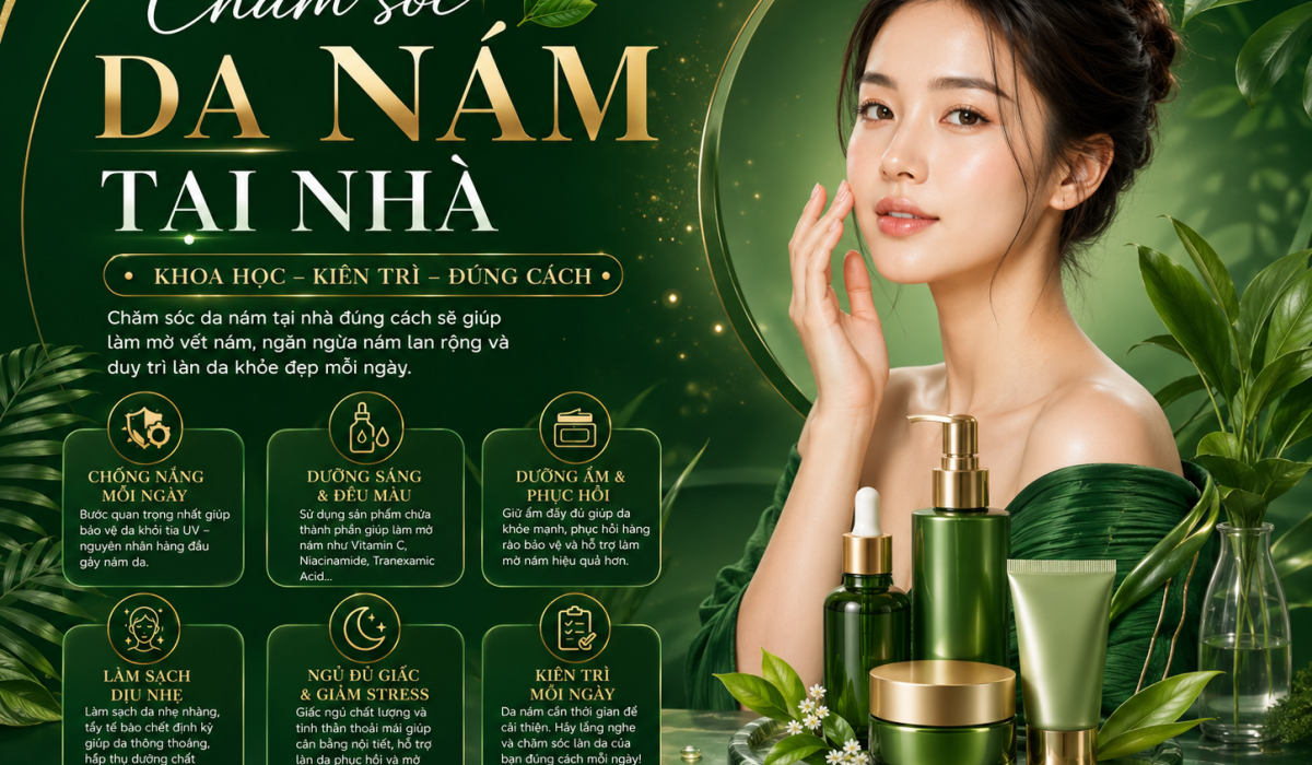 chăm sóc da nám tại nhà