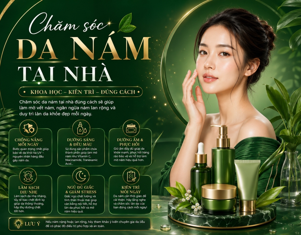 chăm sóc da nám tại nhà